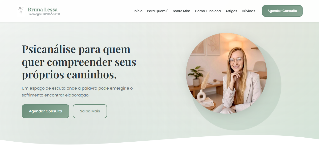 Site Bruna Lessa Psicologia